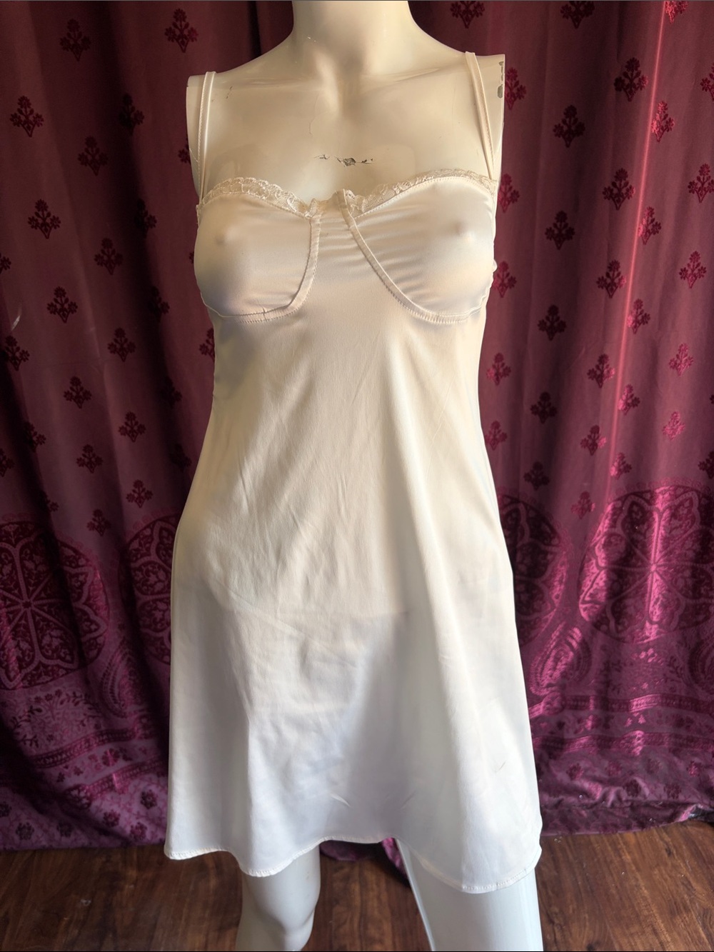 White Slip Dress with Adjustable Straps Size Medium